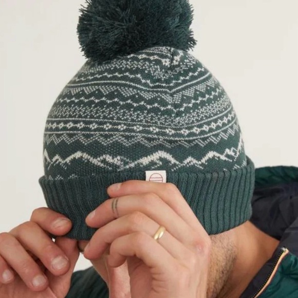 MARINE LAYER | Archive Fair Isle Pom Beanie | NWT | os - Picture 3 of 6